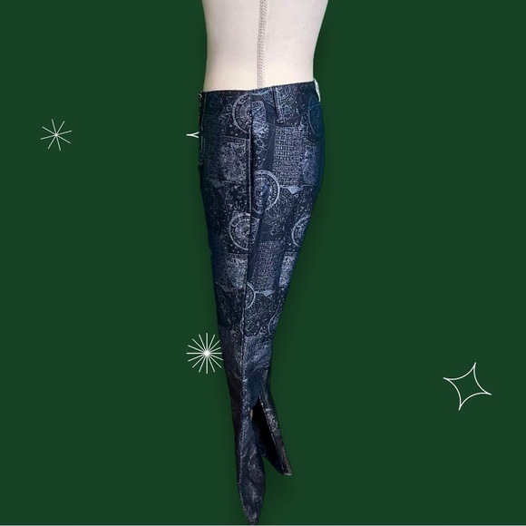 Fubu Jeans Vintage Y2K Denim Blue Astrology Patterned Long Coat and Pants Set M - Picture 12 of 16